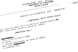 Certificato di Morte