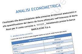 Analisi Econometrica Conto Corrente